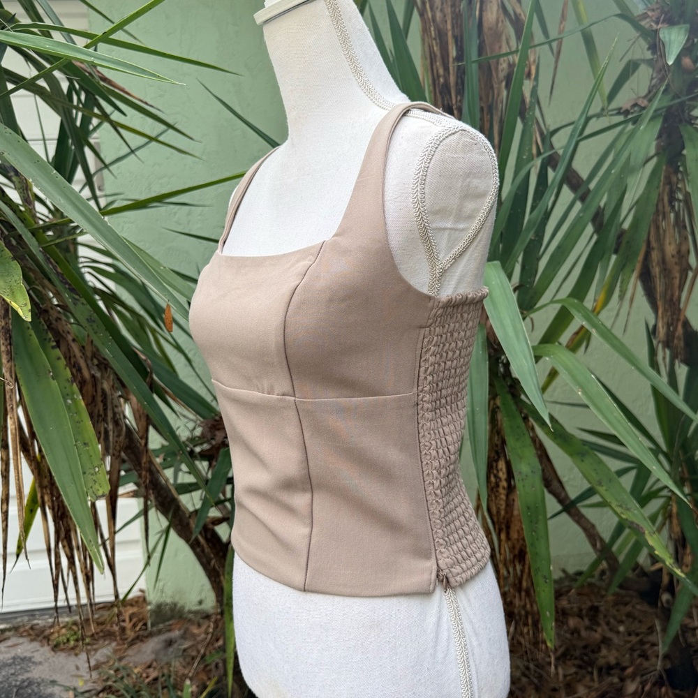 Abercrombie & Fitch Taupe Tan Bustier Tank